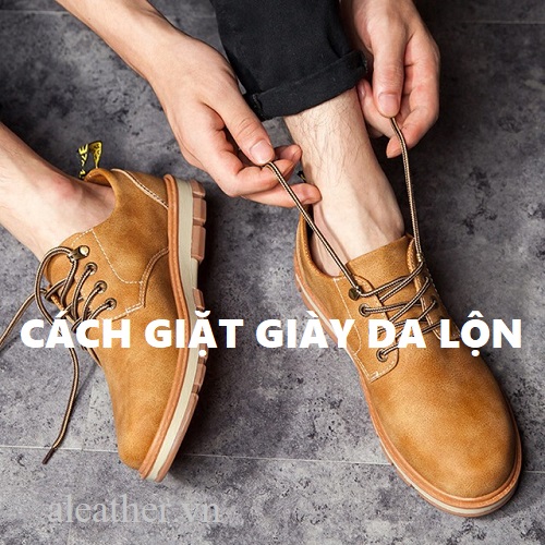 cách giặt giày da lộn