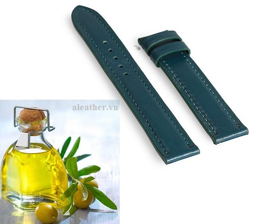 làm mềm dây da đồng hồ bằng dầu oliu