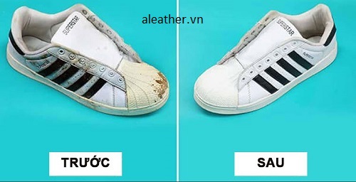 tẩy giày da bị ố vàng