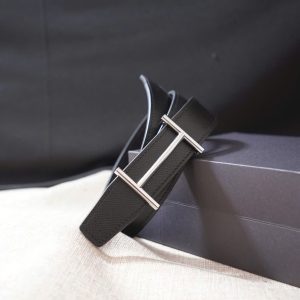 Dây Lưng Chữ H Trắng Bạc Da Bò AL-011-018